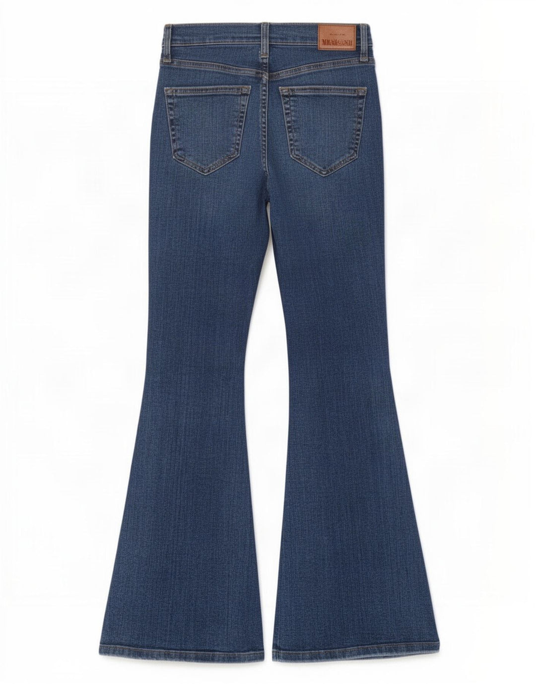 Topshop Damen Jamie Flared Jeans W24 L28 Blaue Baumwolle