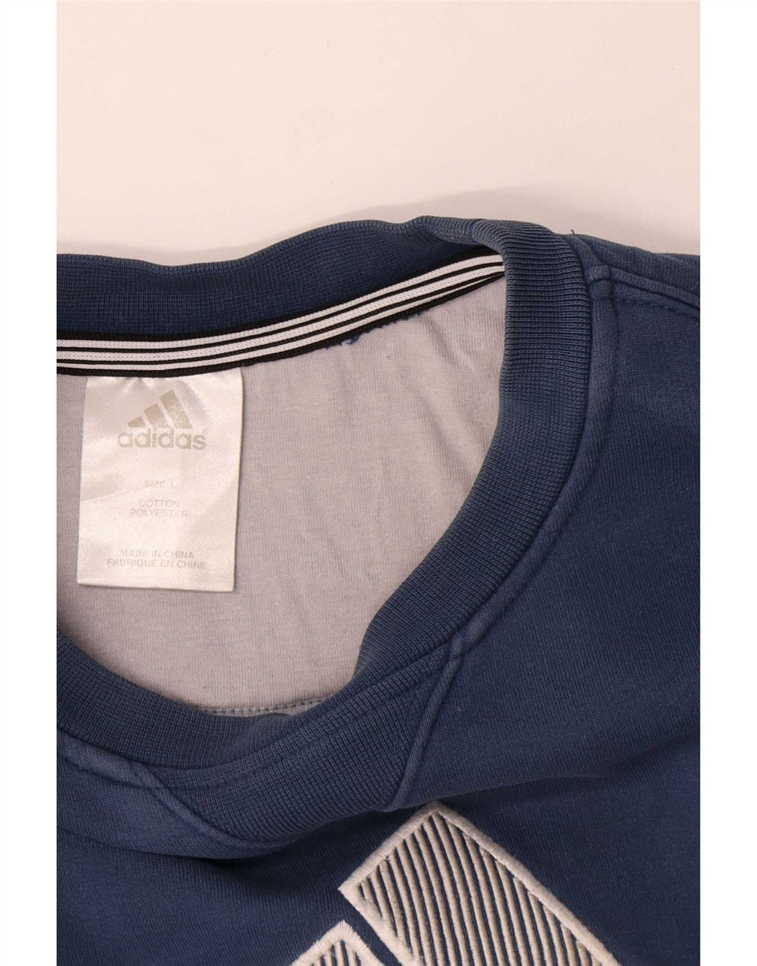 Adidas Herren-Sweatshirt mit Grafik, groß, marineblau, Baumwolle