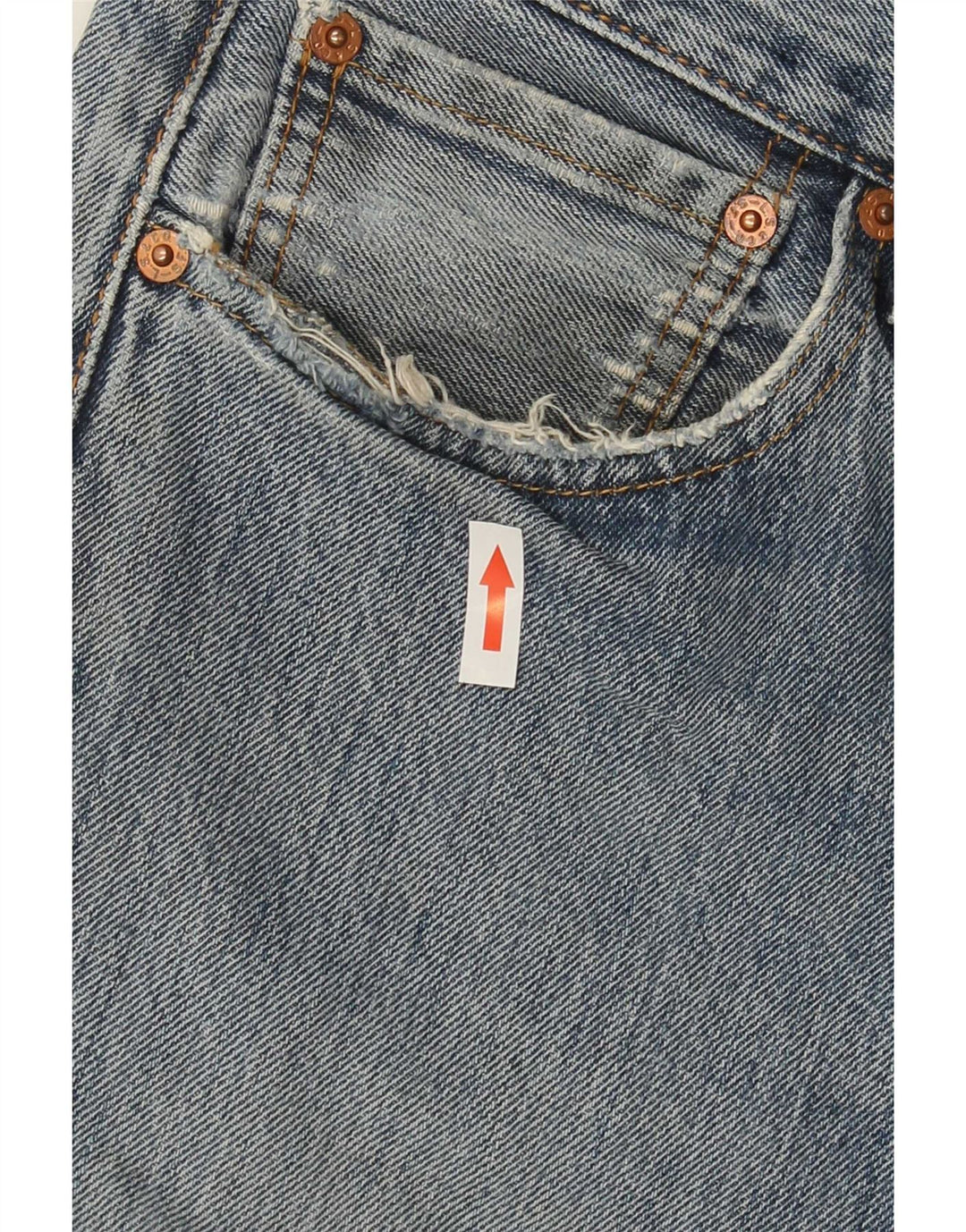 Levi's Herren 501 Distressed Straight Jeans W34 L32 Blaue Baumwolle