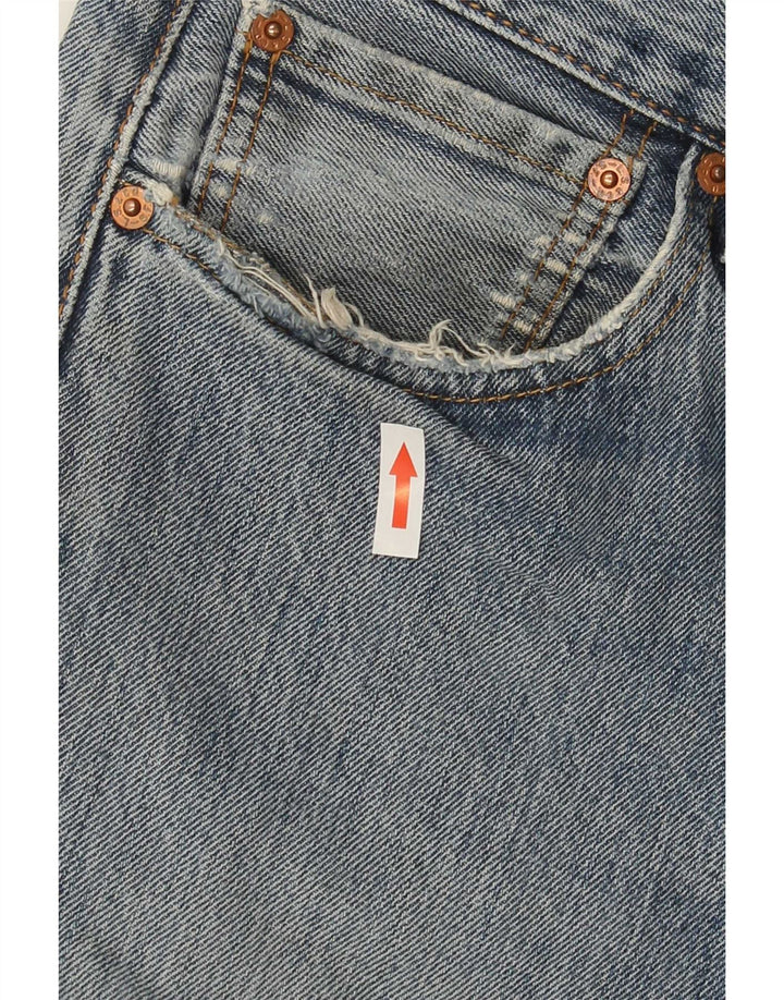 Levi's Herren 501 Distressed Straight Jeans W34 L32 Blaue Baumwolle