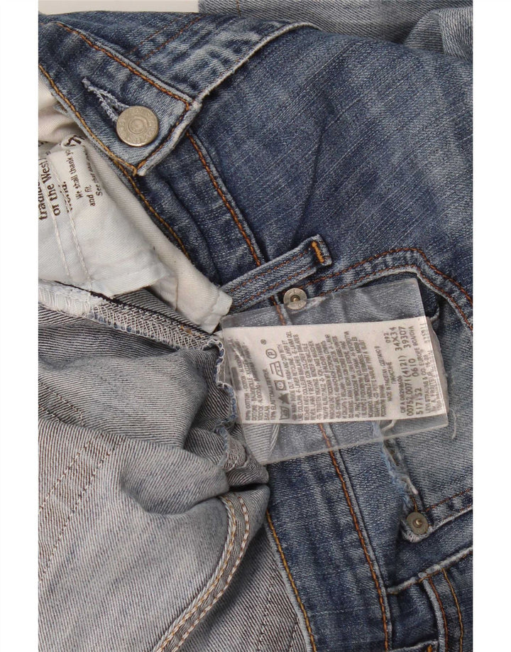Levi's Damen 752 Distressed Denim Shorts Large W34 Blaue Baumwolle