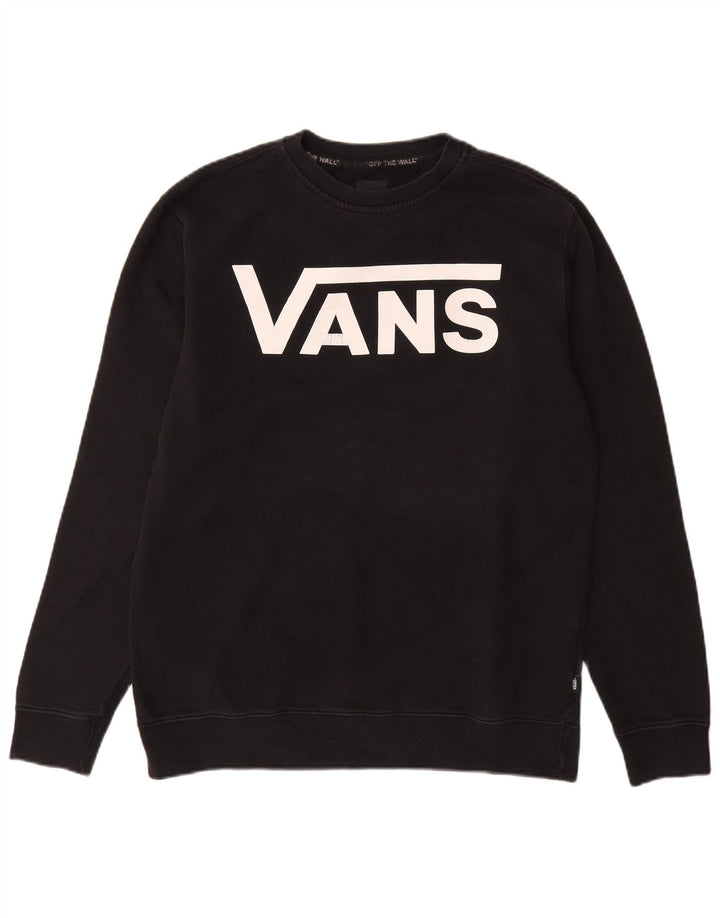 VANS Herren Grafik-Sweatshirt-Pullover aus mittelschwarzer Baumwolle