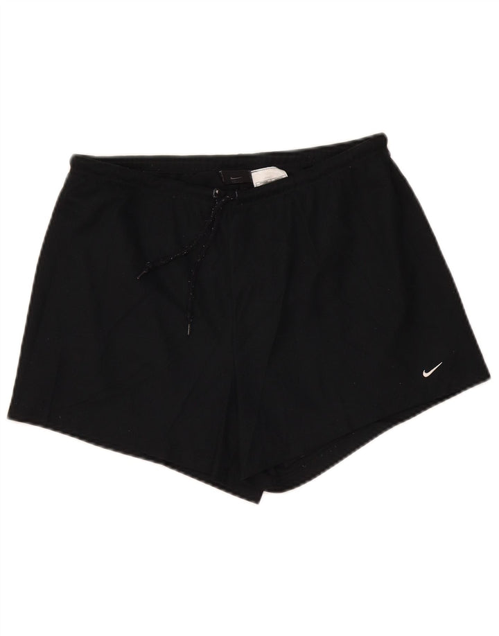 Nike Damen Dri Fit Sport Shorts US 12/14 Large Schwarz Polyester