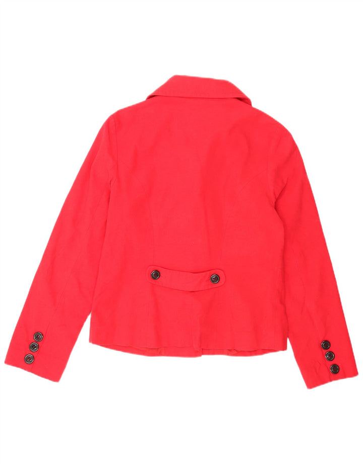 Laura Ashley Damen Dufflejacke UK 10 Small Rote Baumwolle