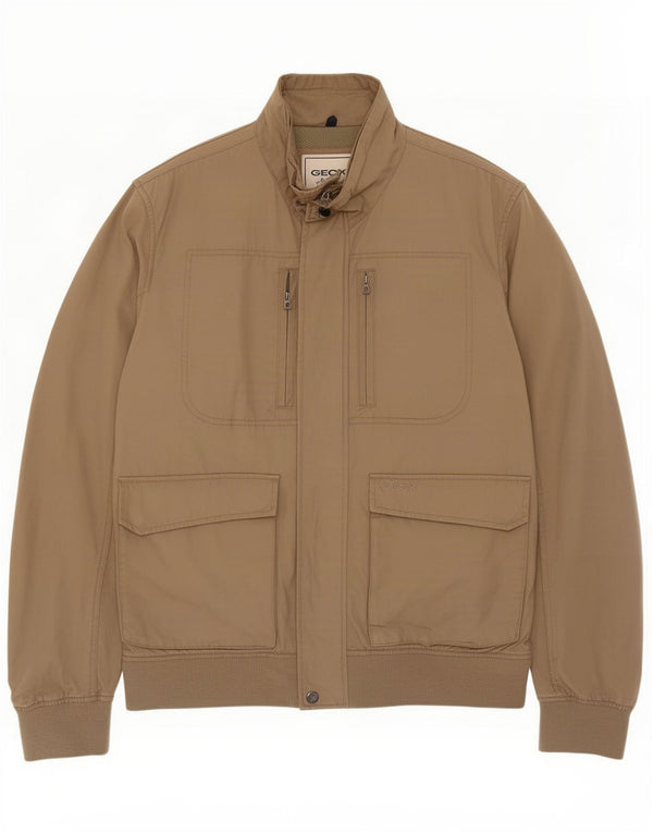 Geox Herren Respira Bomberjacke UK 42 XL Braun Polyester