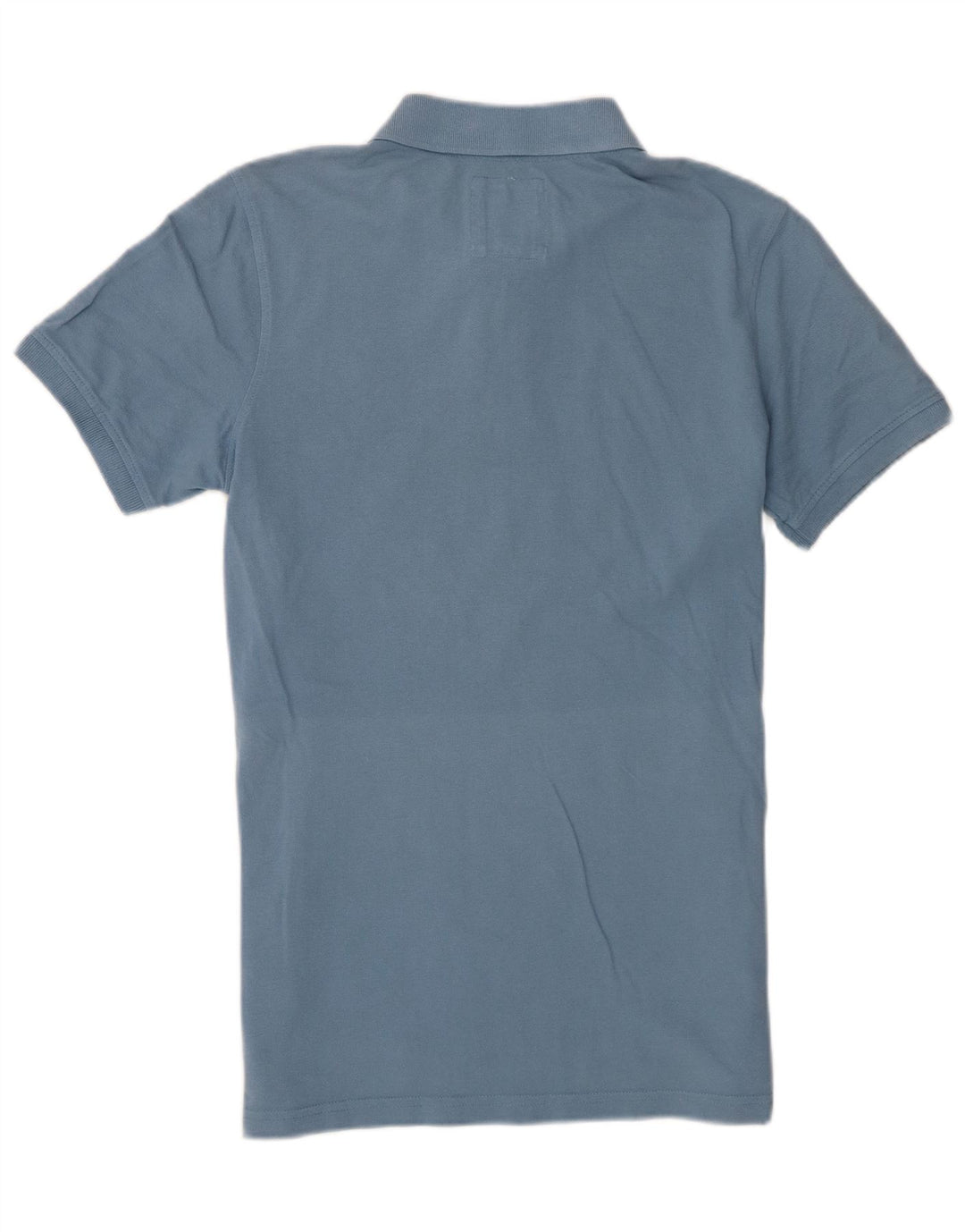 Crew Clothing Herren-Poloshirt aus mittelblauer Baumwolle