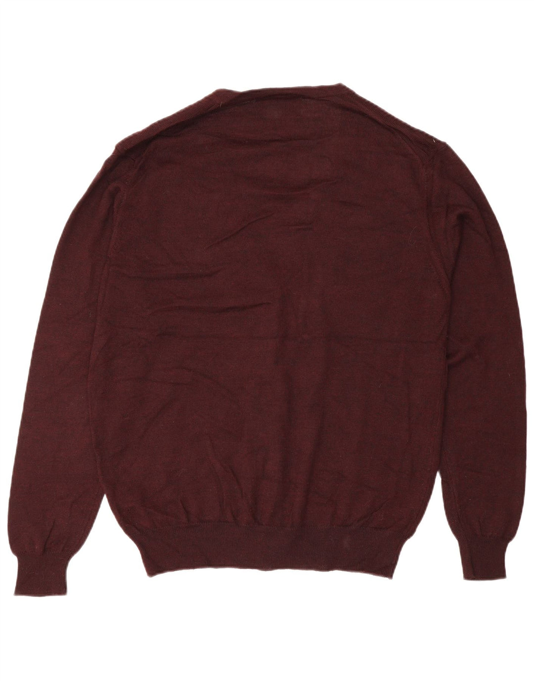 Marks & Spencer Herren-Strickjacke, mittelgroßes Burgunderrot, Acryl