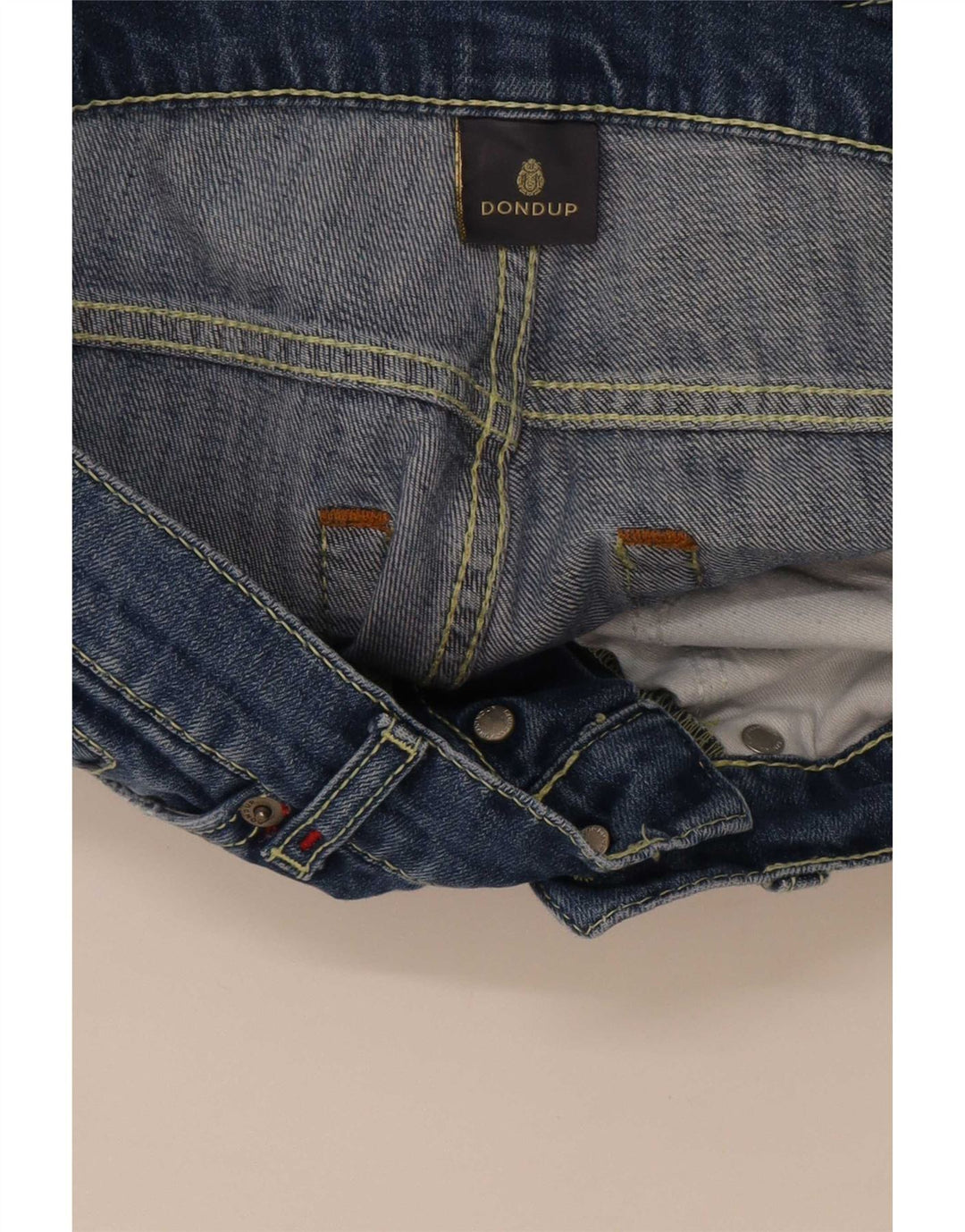 Dondup Damen Slim Jeans W33 L32 Blaue Baumwolle