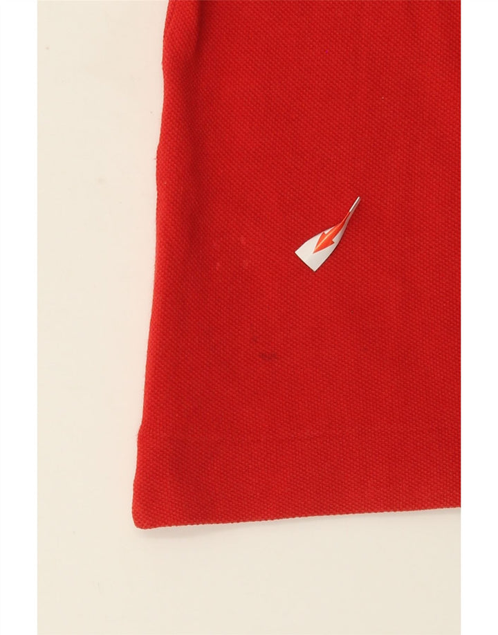 Lacoste Herren-Poloshirt, Größe 4, mittelrote Baumwolle