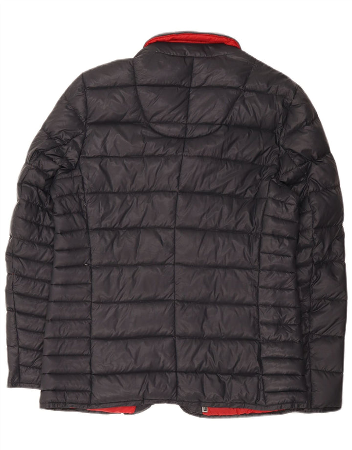 Pierre Cardin Herren-Blazer, wattierte Jacke, Größe 40, Größe L, Schwarz, Polyamid
