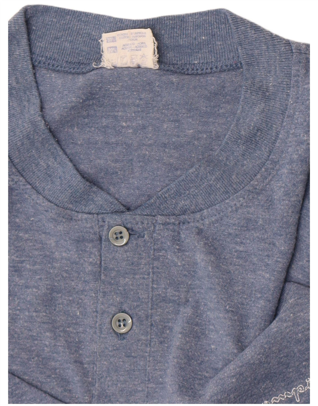 Champion Herren T-Shirt Top XL Blau meliert Baumwolle