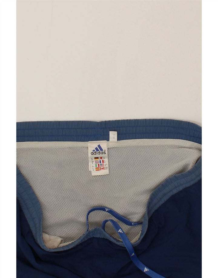 ADIDAS Mens Graphic Sport Shorts Medium  Navy Blue Colourblock Vintage Adidas and Second-Hand Adidas from Messina Hembry 