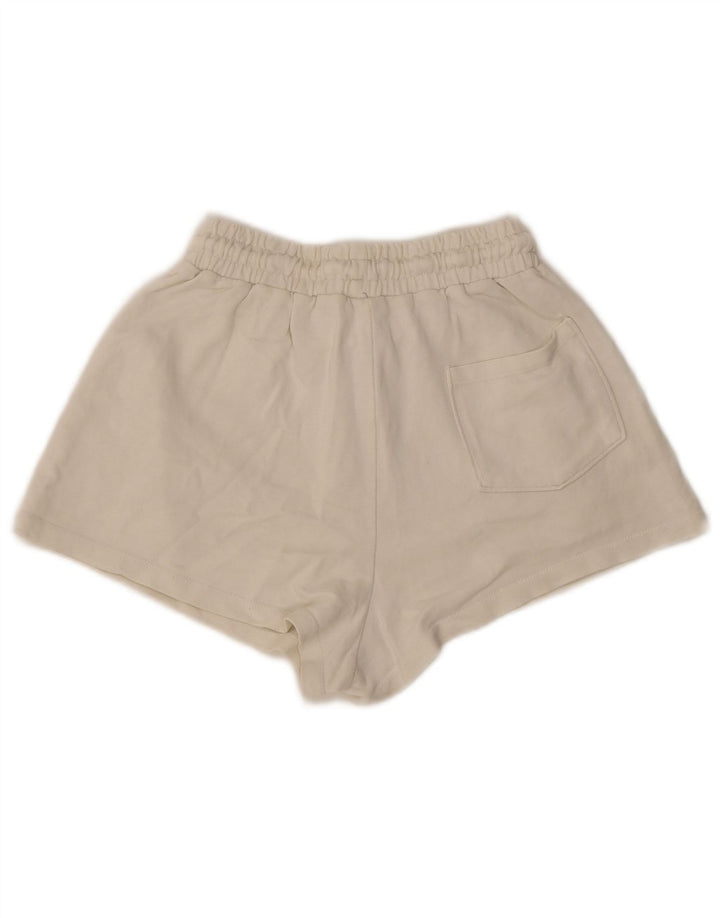 Zara Damen-Sportshorts, Größe S, weiße Baumwolle