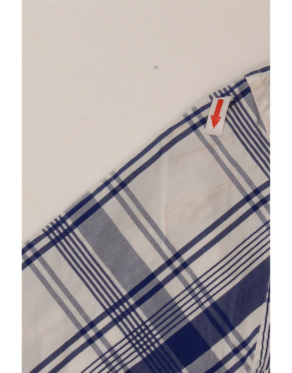 Tommy Hilfiger Herren-Kurzarmhemd aus mittelblauer, karierter Baumwolle