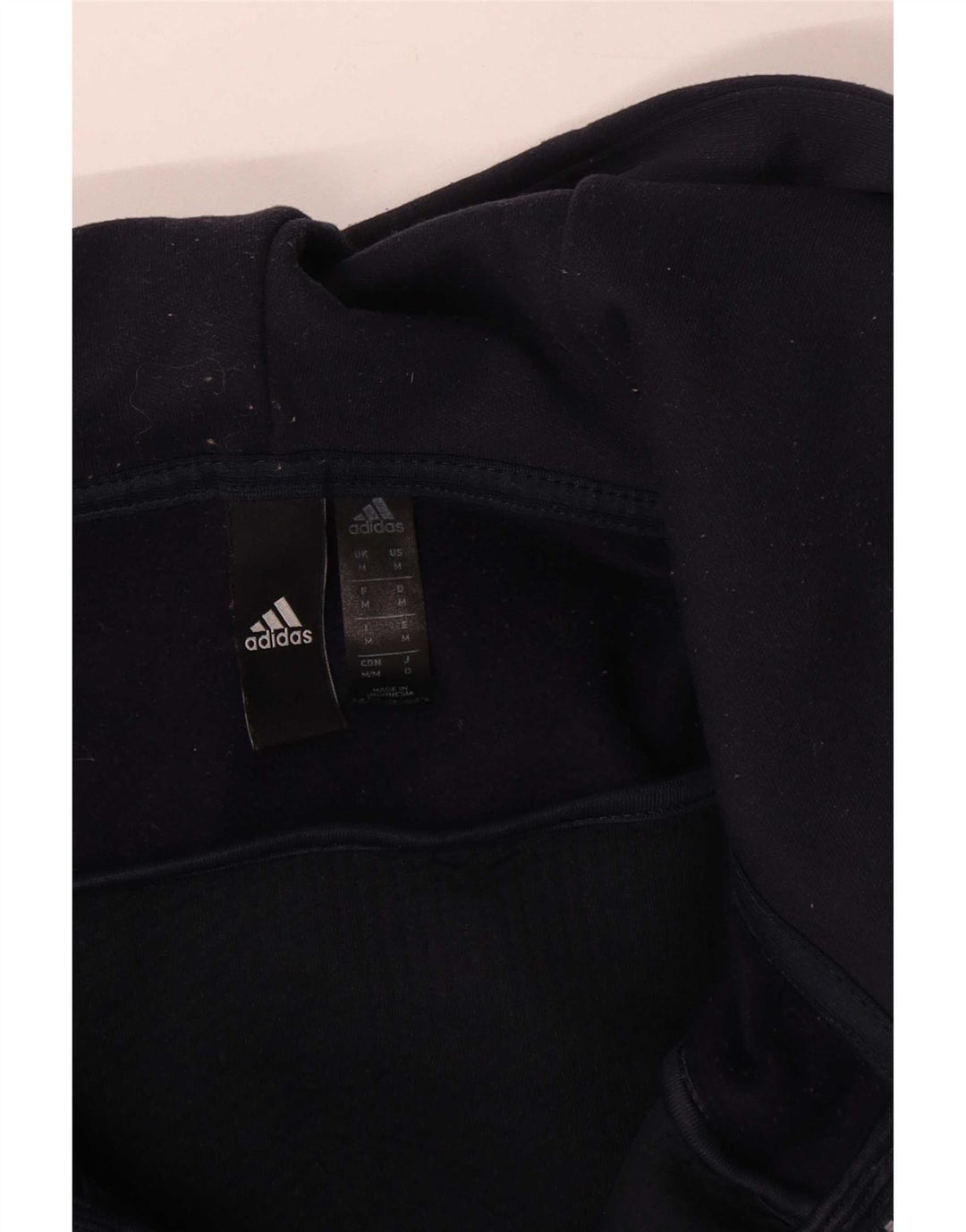 Adidas Herren-Kapuzenpullover mit Reißverschluss, mittleres marineblaues Farbblock-Polyester