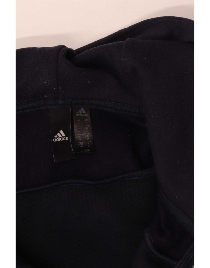 Adidas Herren-Kapuzenpullover mit Reißverschluss, mittleres marineblaues Farbblock-Polyester