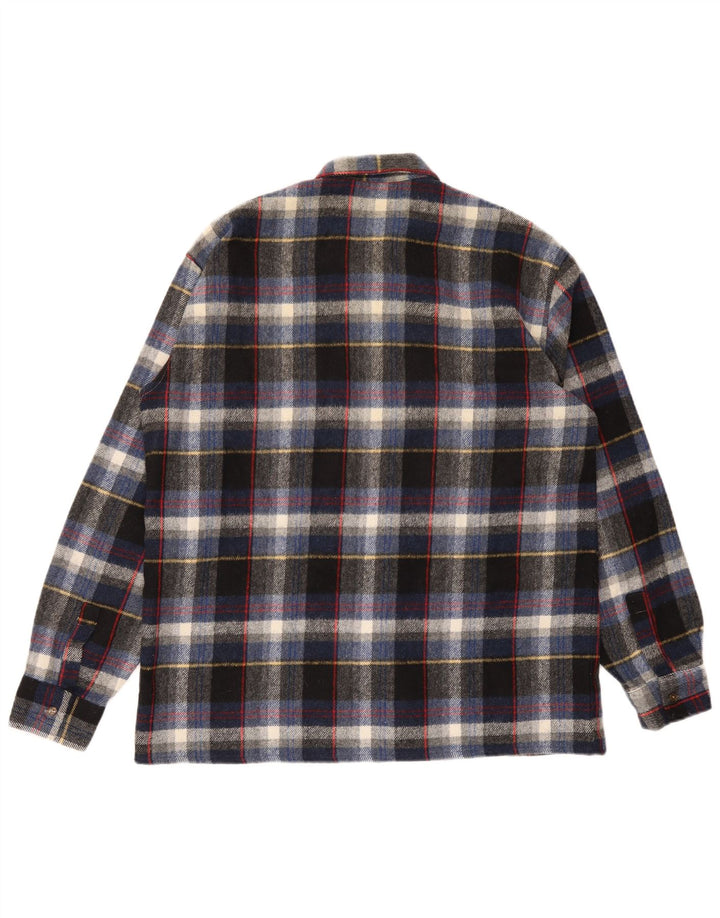 Vintage Herren Flanellhemd Größe 43 Großes mehrfarbiges Karo