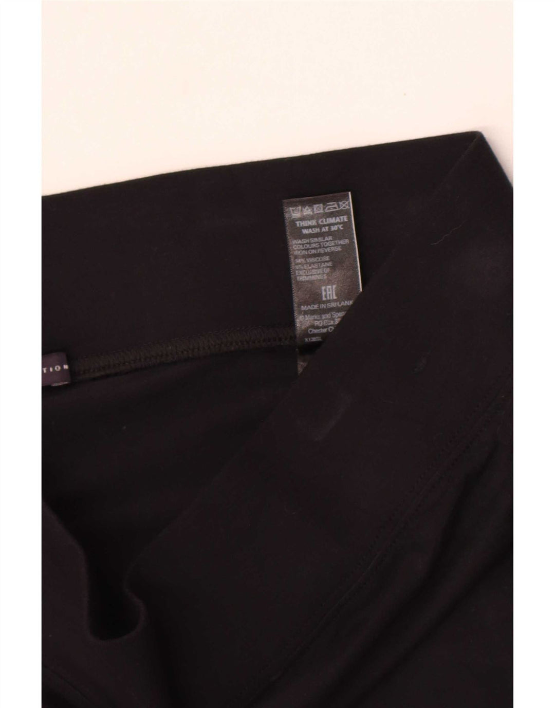 Marks & Spencer Damen Leggings UK 14 Large Schwarze Viskose