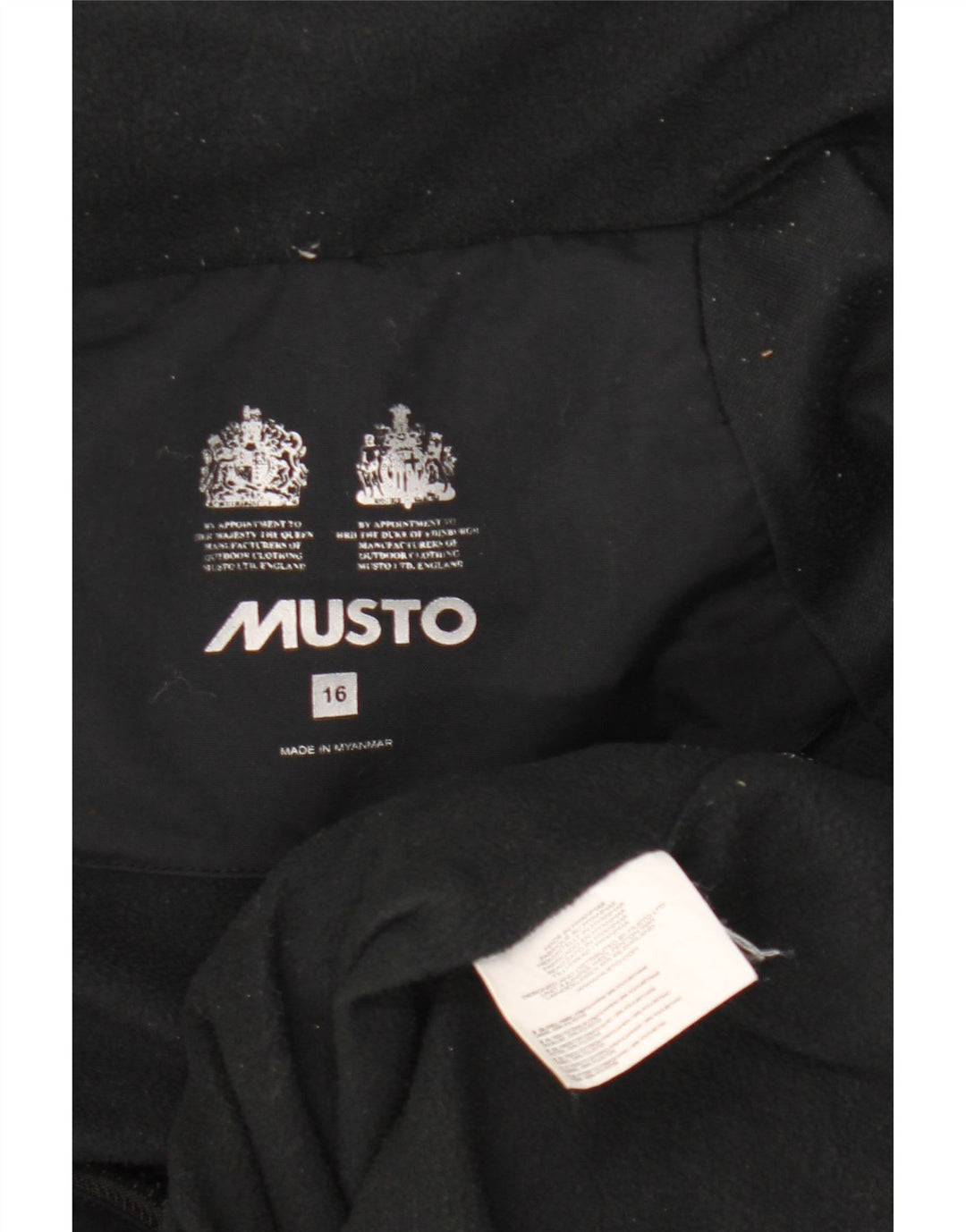 Musto Womens Graphic Hooded Windjacke UK 16 Large Schwarz Polyamid