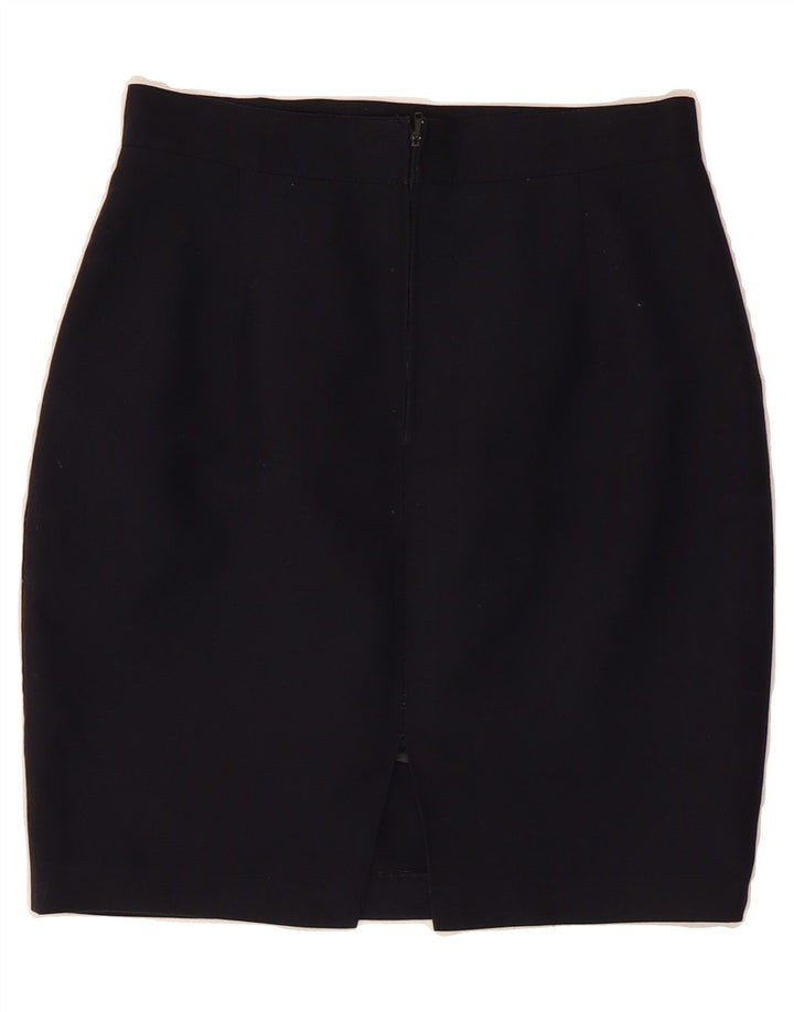 MAX DINE Womens Pencil Skirt IT 44 Medium W28  Navy Blue Polyester Vintage Max Dine and Second-Hand Max Dine from Messina Hembry 