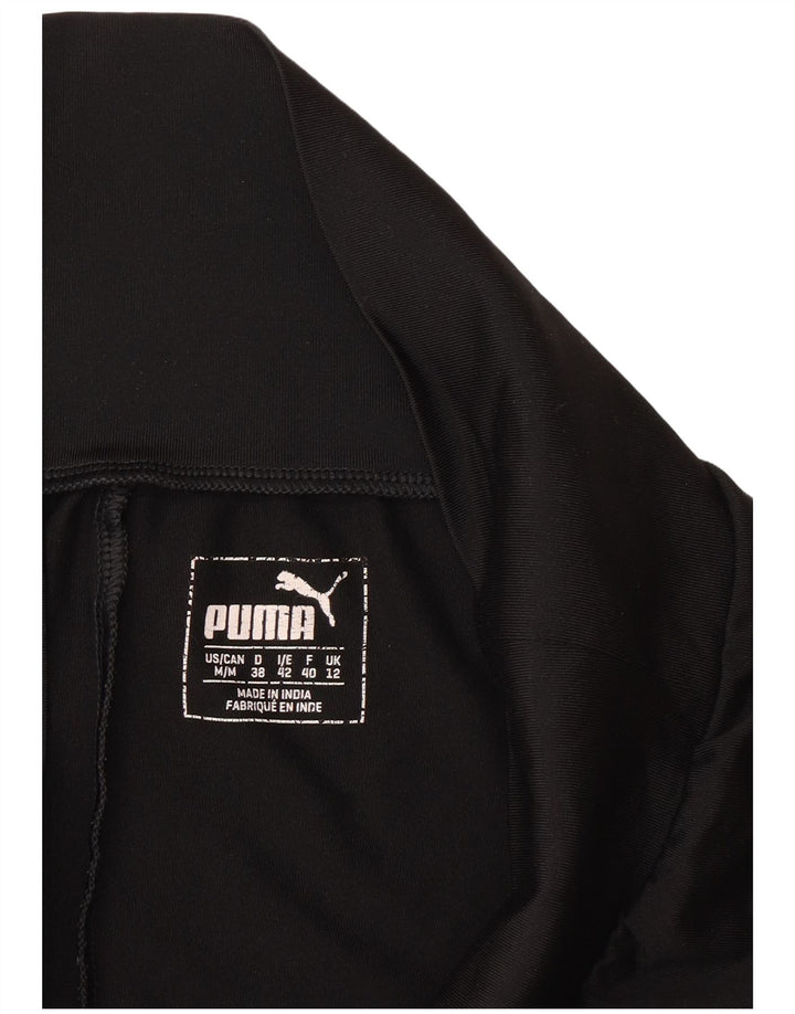 Puma Damen Capri-Leggings UK 12 Medium Schwarz Polyester