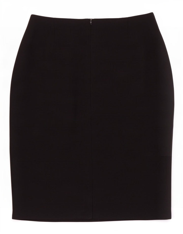 Marks & Spencer Damen Bleistiftrock UK 14 Medium W28 Schwarze Viskose