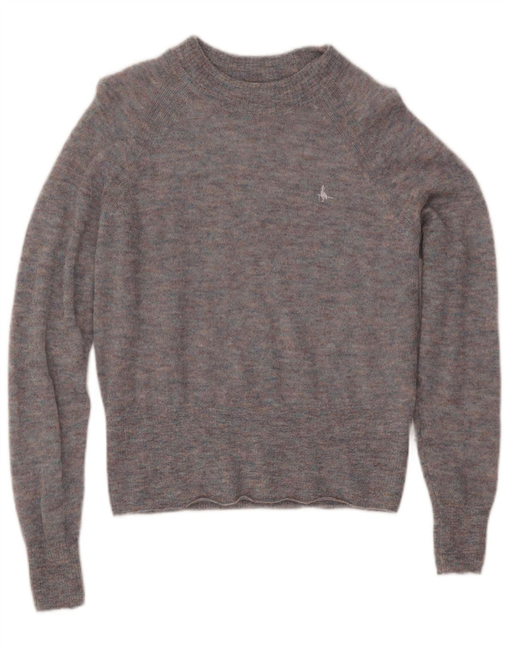 JACK WILLS Damen-Pullover mit U-Boot-Ausschnitt, Gr. 10, Größe S, Grau meliert