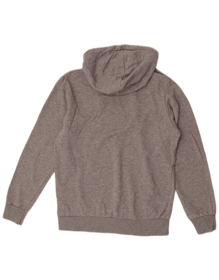 Jack & Jones Herren-Kapuzenpullover aus mittelgrau gefleckter Baumwolle