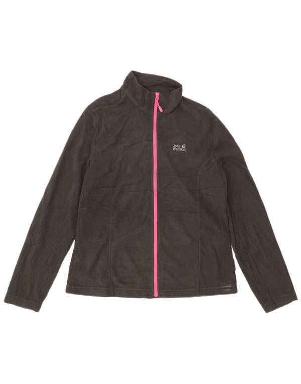 Jack Wolfskin Womens Fleece Jacket UK 14/16 Large Black Polyester