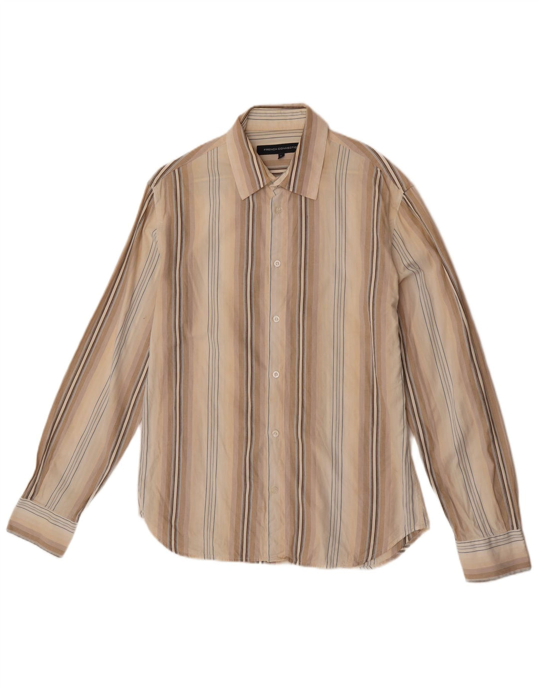 French Connection Herrenhemd aus Baumwolle in Mittelbeige mit Streifen