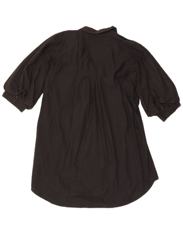 Zara Damen Hemdkleid UK 14 Medium Schwarz