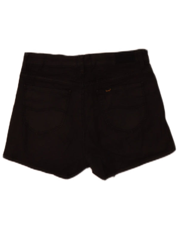 Lee Damen-Jeansshorts mit hoher Taille, US 10, Mittel, W28, schwarze Baumwolle