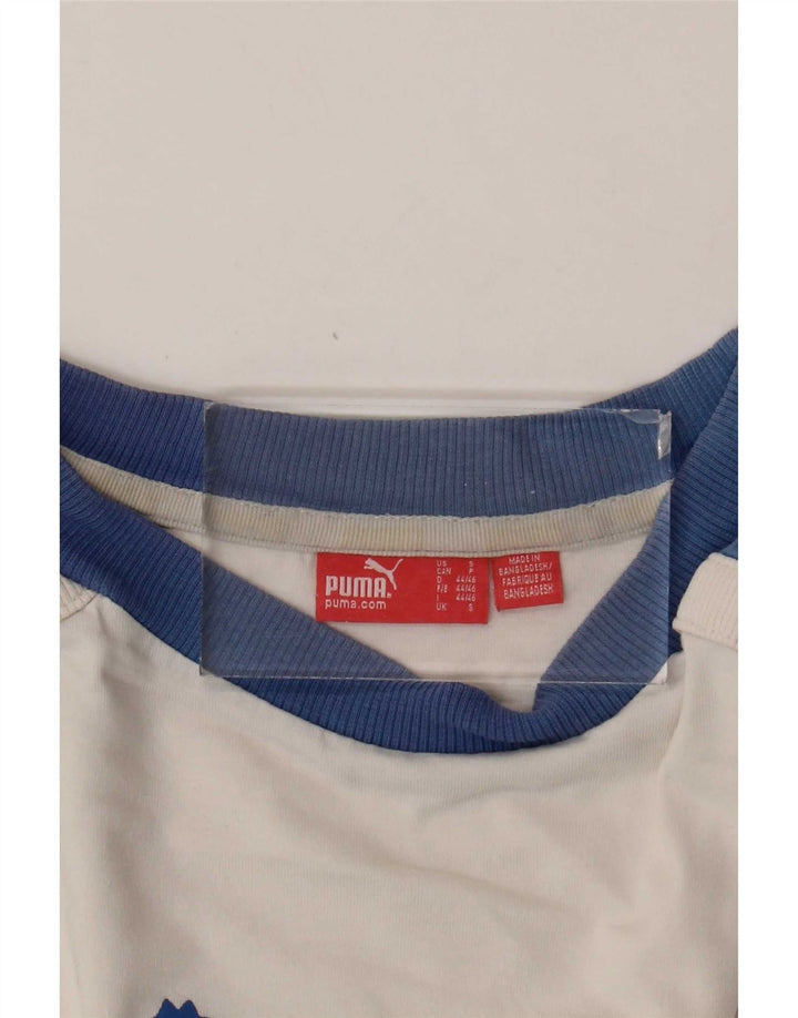 Puma Herren Graphic Top Langarm Small Weiß Farbblock