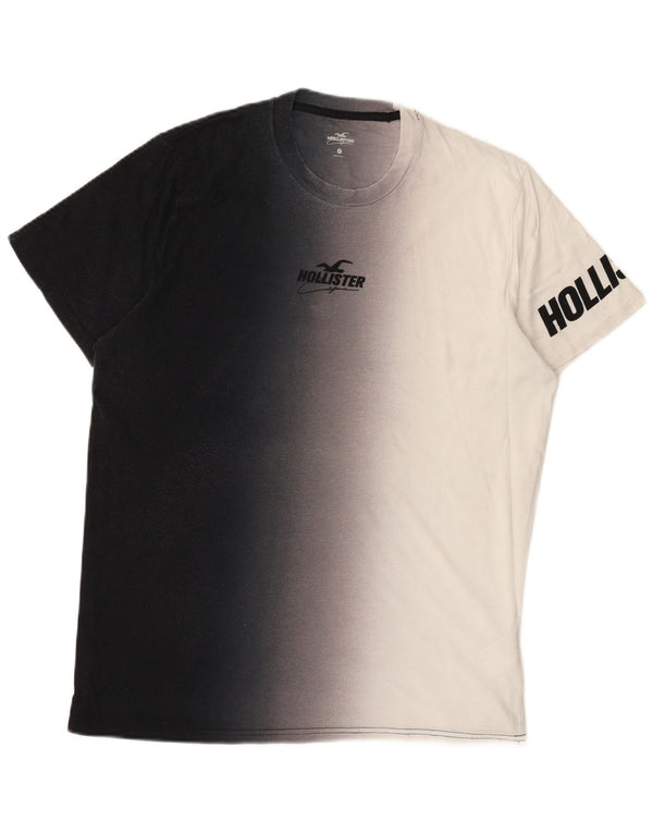 Hollister Herren-T-Shirt mit Grafik, groß, schwarze Batik-Baumwolle