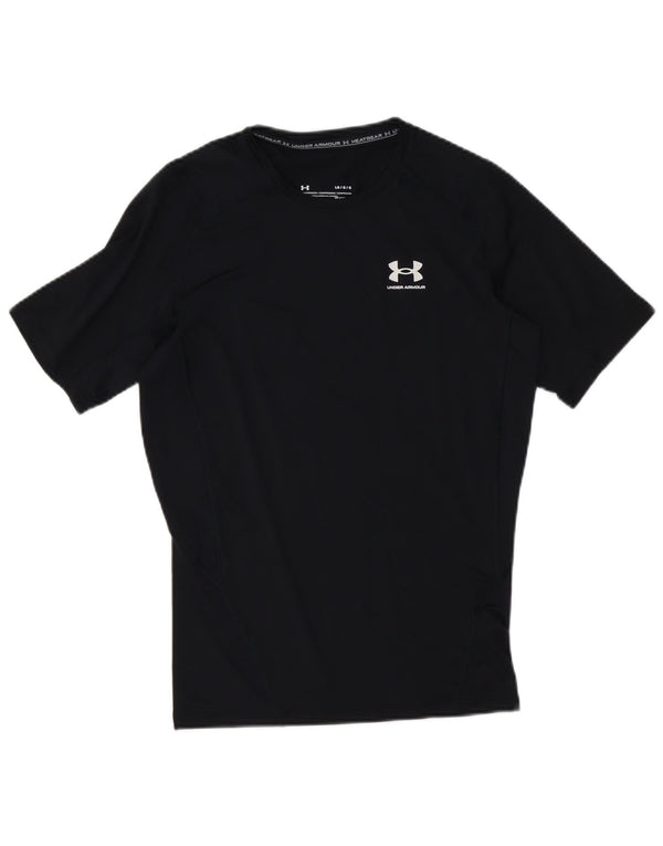 Under Armour Heat Gear T-Shirt für Jungen, 11–12 Jahre, Größe L, Schwarz, Polyester