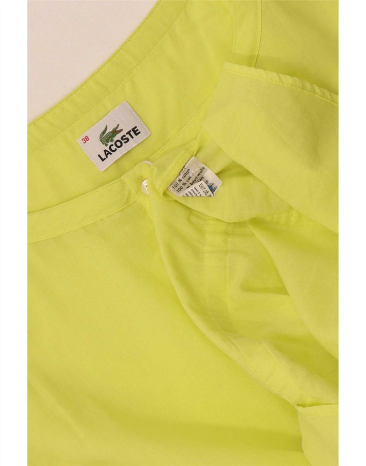 Lacoste Damen Tunika-Oberteil mit 3/4-Ärmeln, Größe 38, mittelgelbe Baumwolle