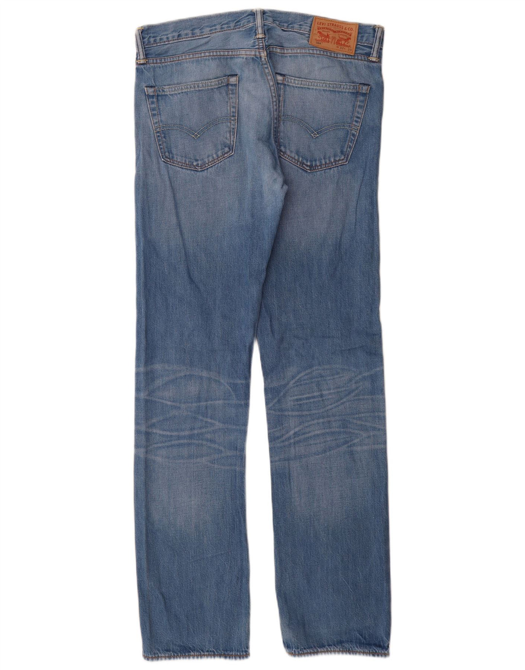 Levi's Herren 504 Straight Jeans W32 L34 Blaue Baumwolle