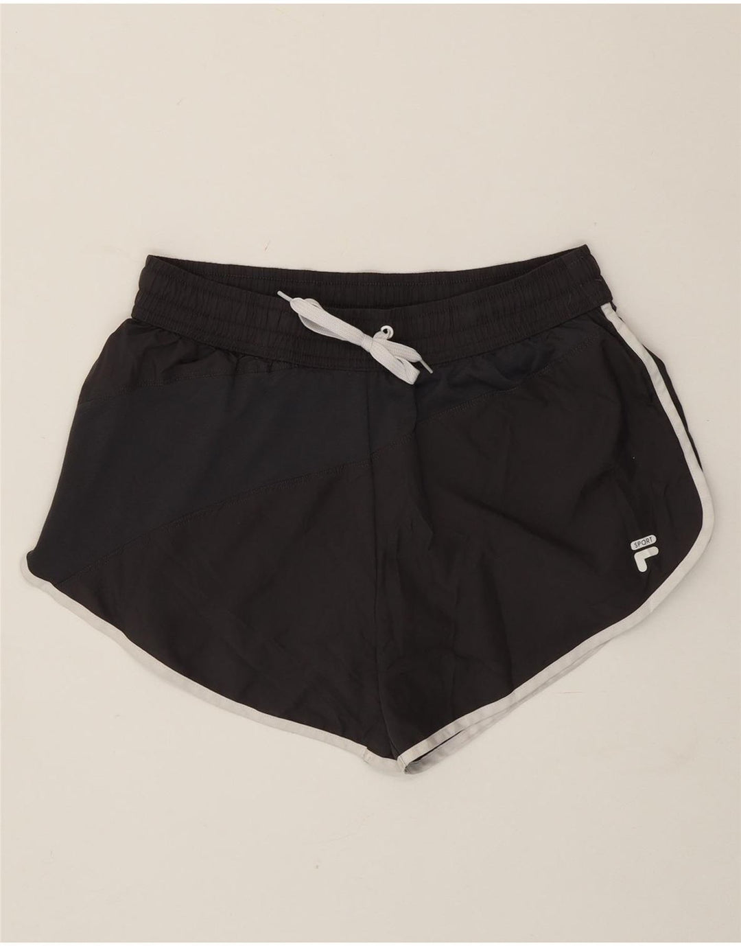 Fila Damen Sportshorts UK 14 Medium Schwarz Polyester