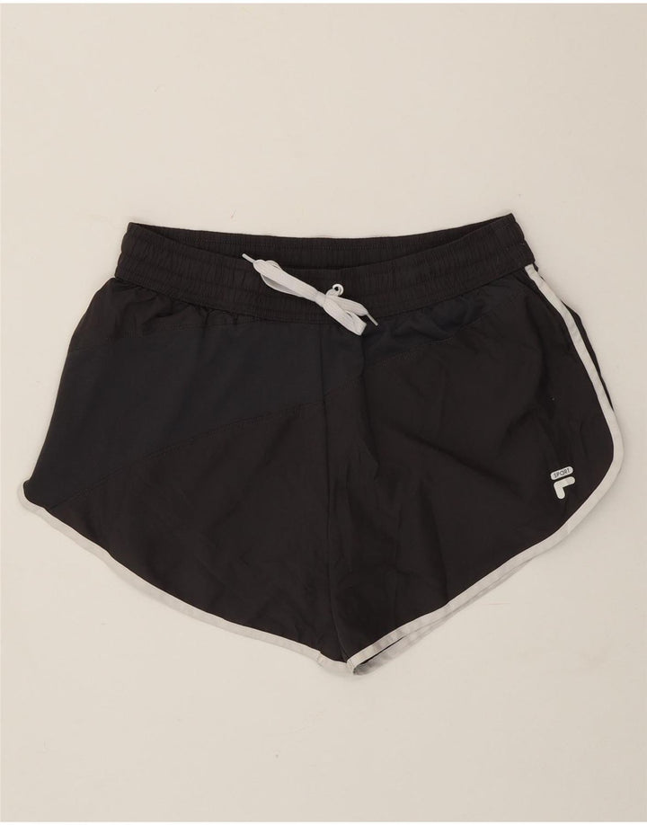 Fila Damen Sportshorts UK 14 Medium Schwarz Polyester