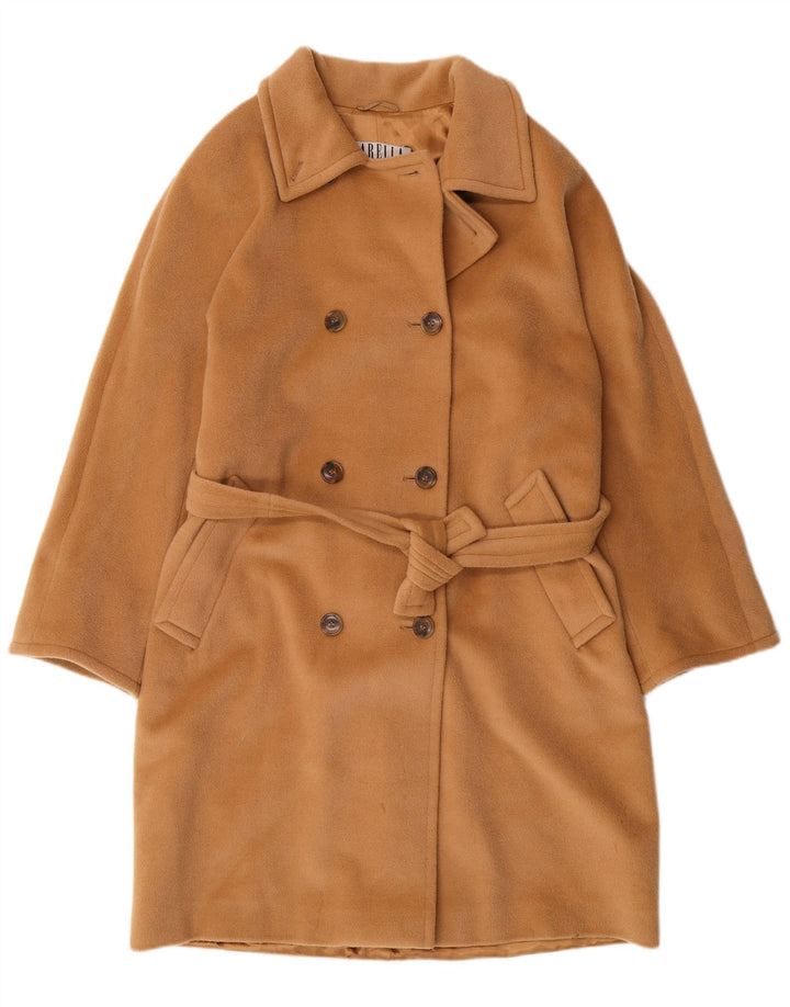 MARELLA Zweireihiger Damenmantel UK 12 Mittelbeige Schurwolle klassisch