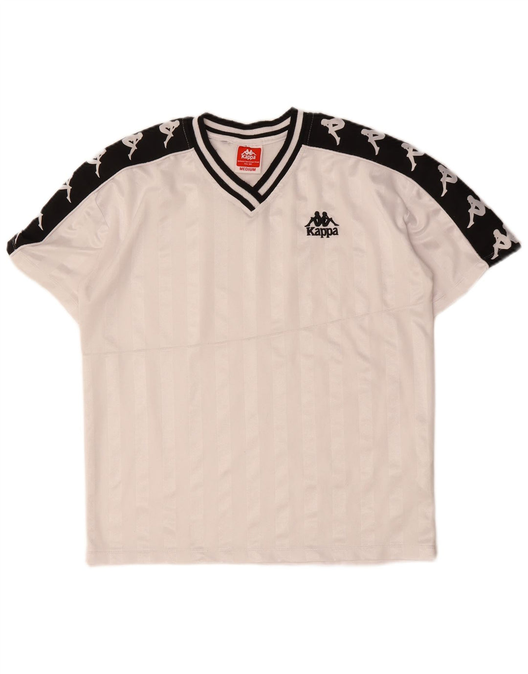 KAPPA Herren Grafik-T-Shirt-Oberteil Mittelweißes Colourblock-Polyester