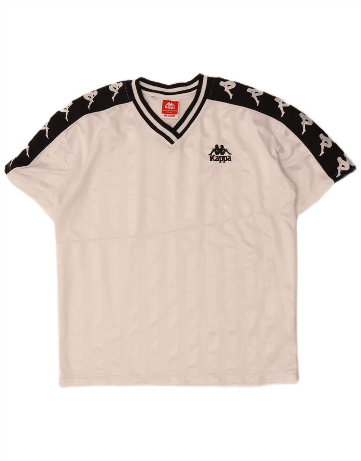 KAPPA Herren Grafik-T-Shirt-Oberteil Mittelweißes Colourblock-Polyester