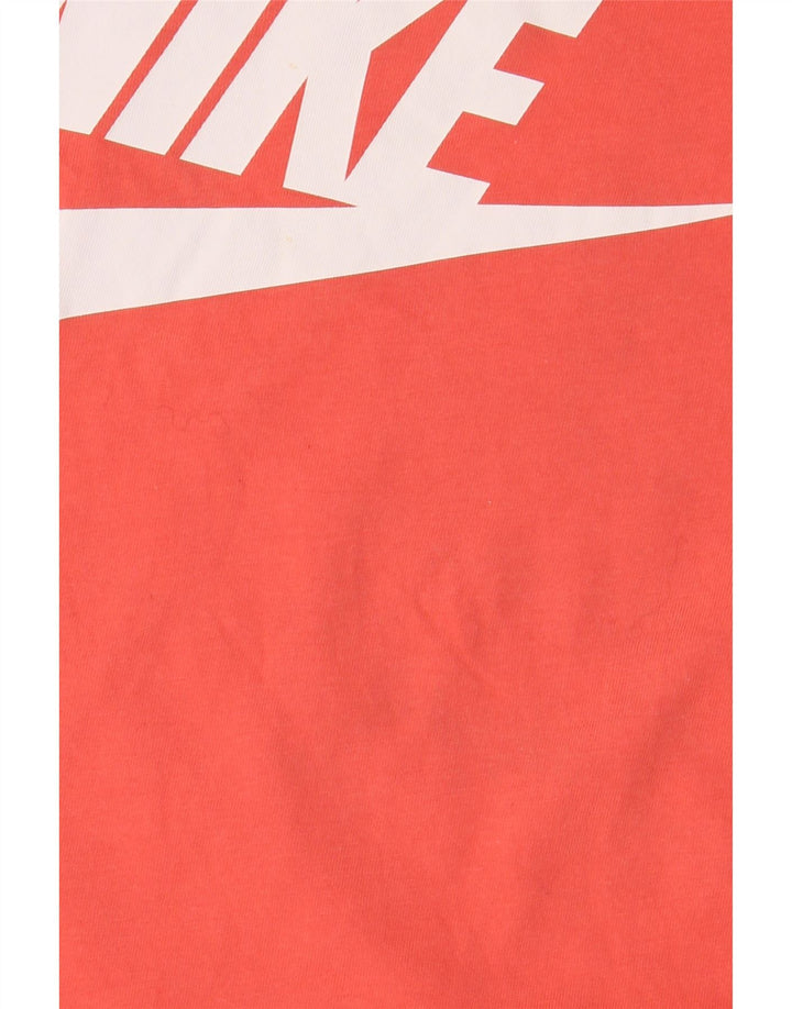 Nike Damen Graphic T-Shirt Top UK 14 Medium Orange