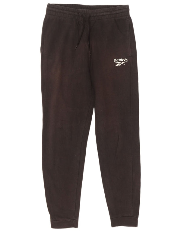 Reebok Mens Tracksuit Trousers Joggers Small Black Cotton