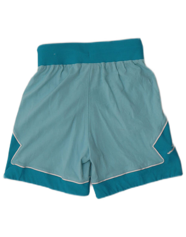 Jordan Womens Loose Fit Sport Shorts UK 6 XS Blaue Colourblock-Baumwolle