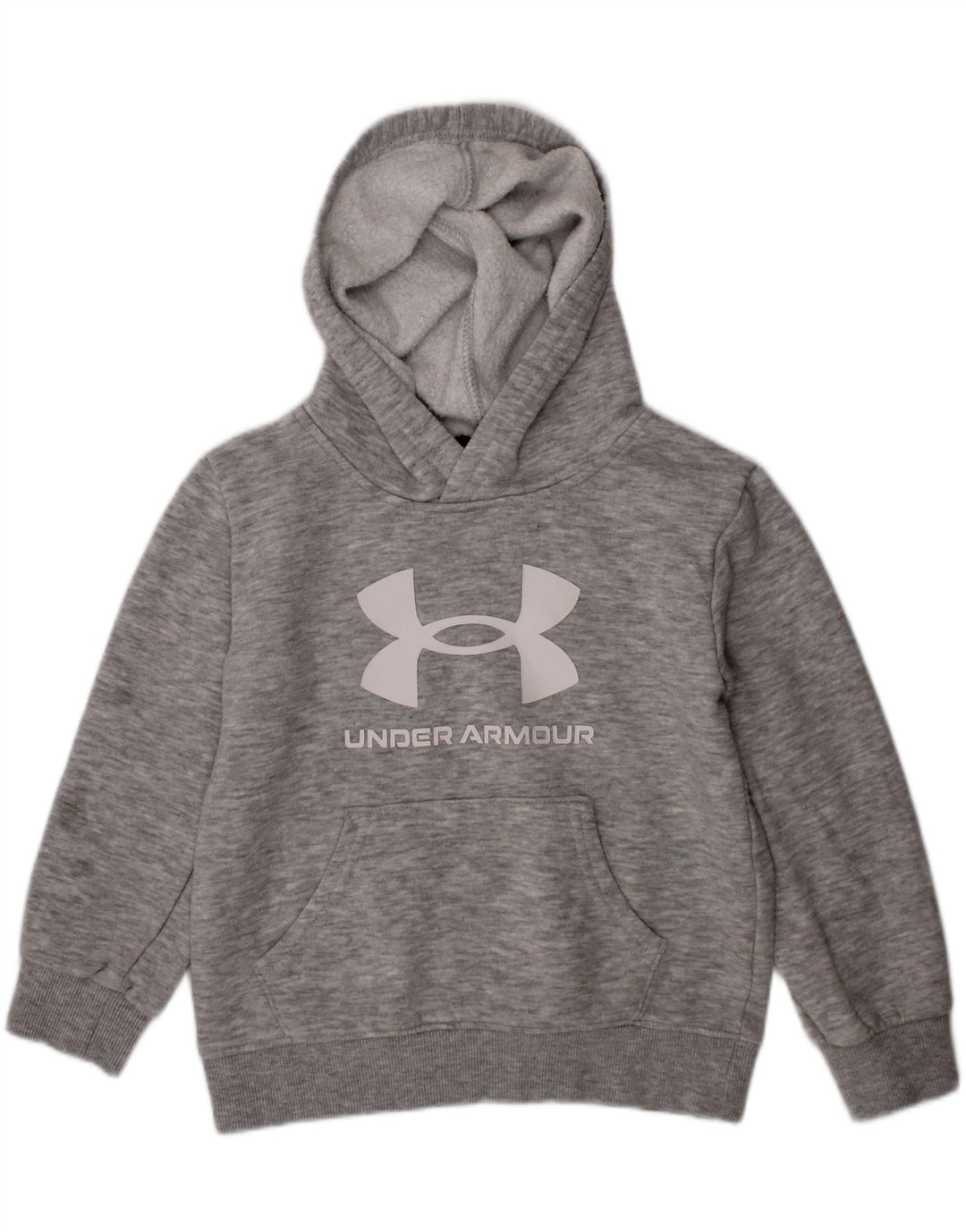 UNDER ARMOUR Boys Graphic Hoodie Jumper 3-4 Years Grey Vintage Under Armour and Second-Hand Under Armour from Messina Hembry 