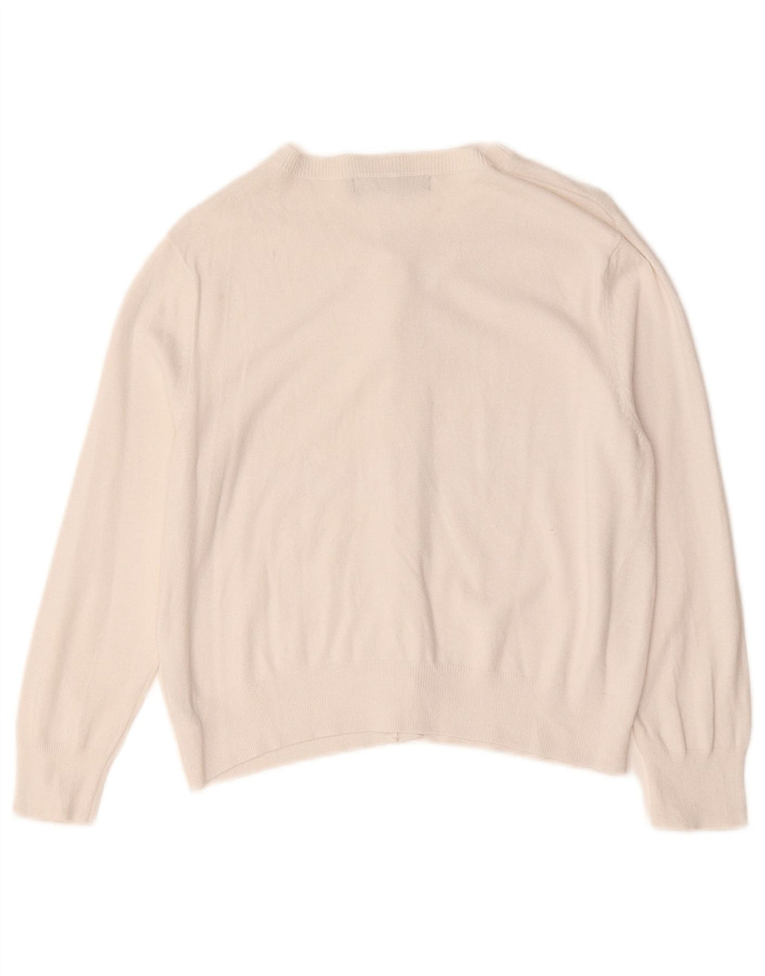 Marks & Spencer Damen-Cardigan mit 3/4-Ärmeln, bauchfrei, Gr. 12, Mittelweiß