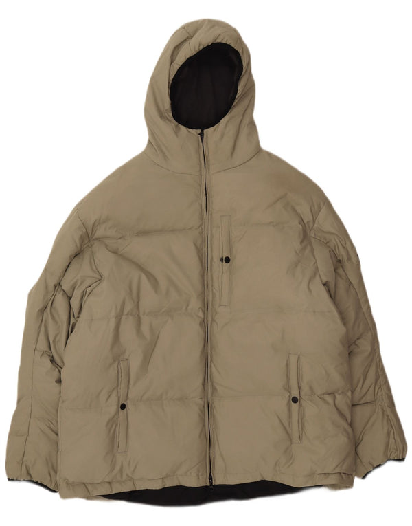 PEPE JEANS Wattierte Herrenjacke mit Kapuze, UK 40, Größe L, Grün, Polyester