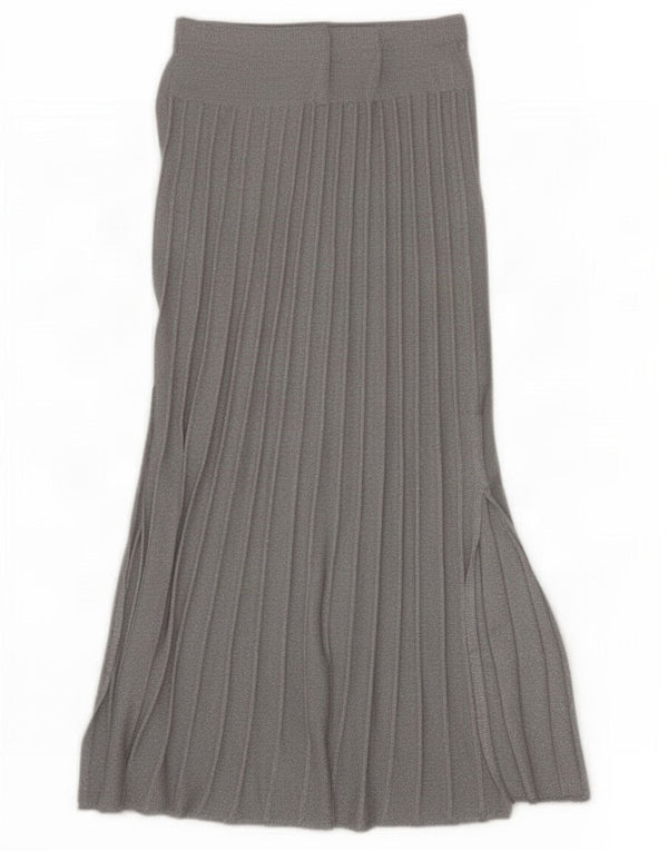 Luisa Spagnoli Damen Strick-Faltenrock Medium W28 Silber meliert