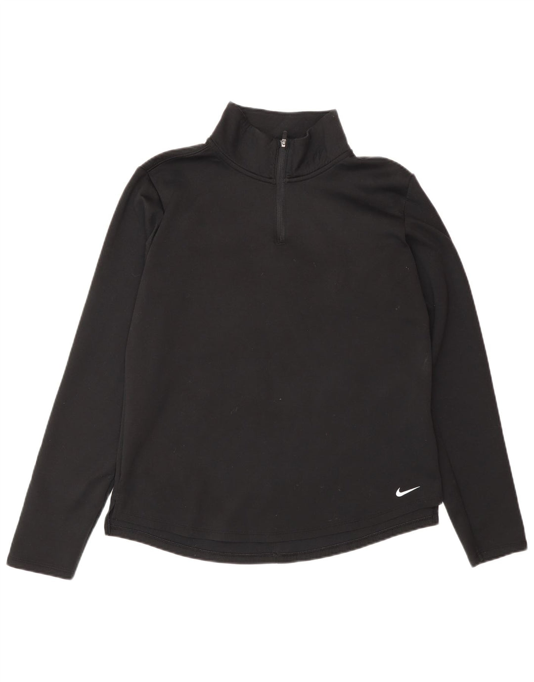 Nike Damen Therma-Fit Zip Neck Pullover Trainingsanzug Top UK 14 Medium Schwarz